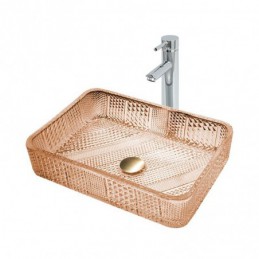 Elegante lavabo quadrato in...