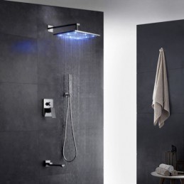 Set doccia a LED cromato...