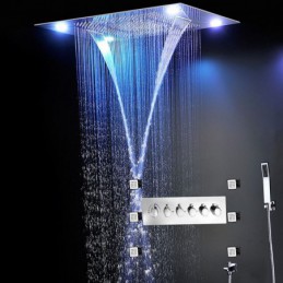 Set doccia termostatico LED...