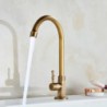 Rubinetto da cucina in ottone galvanizzato dorato con maniglia singola in stile retrò